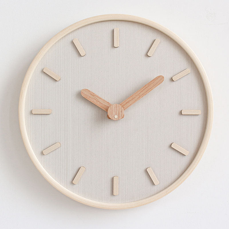 Nordic Serenity Natural Wooden Wall Clock