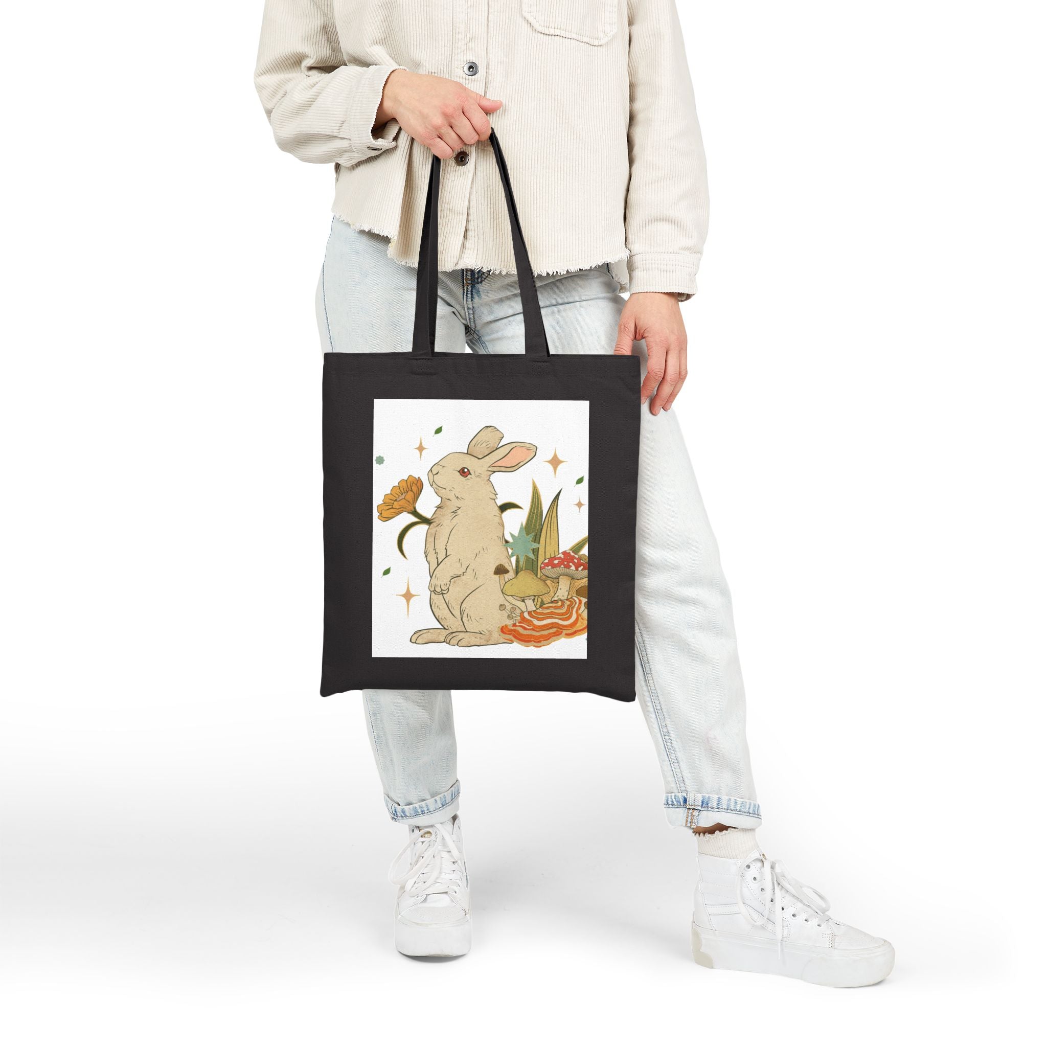 Mystic Bunny Cotton Canvas Tote Bag