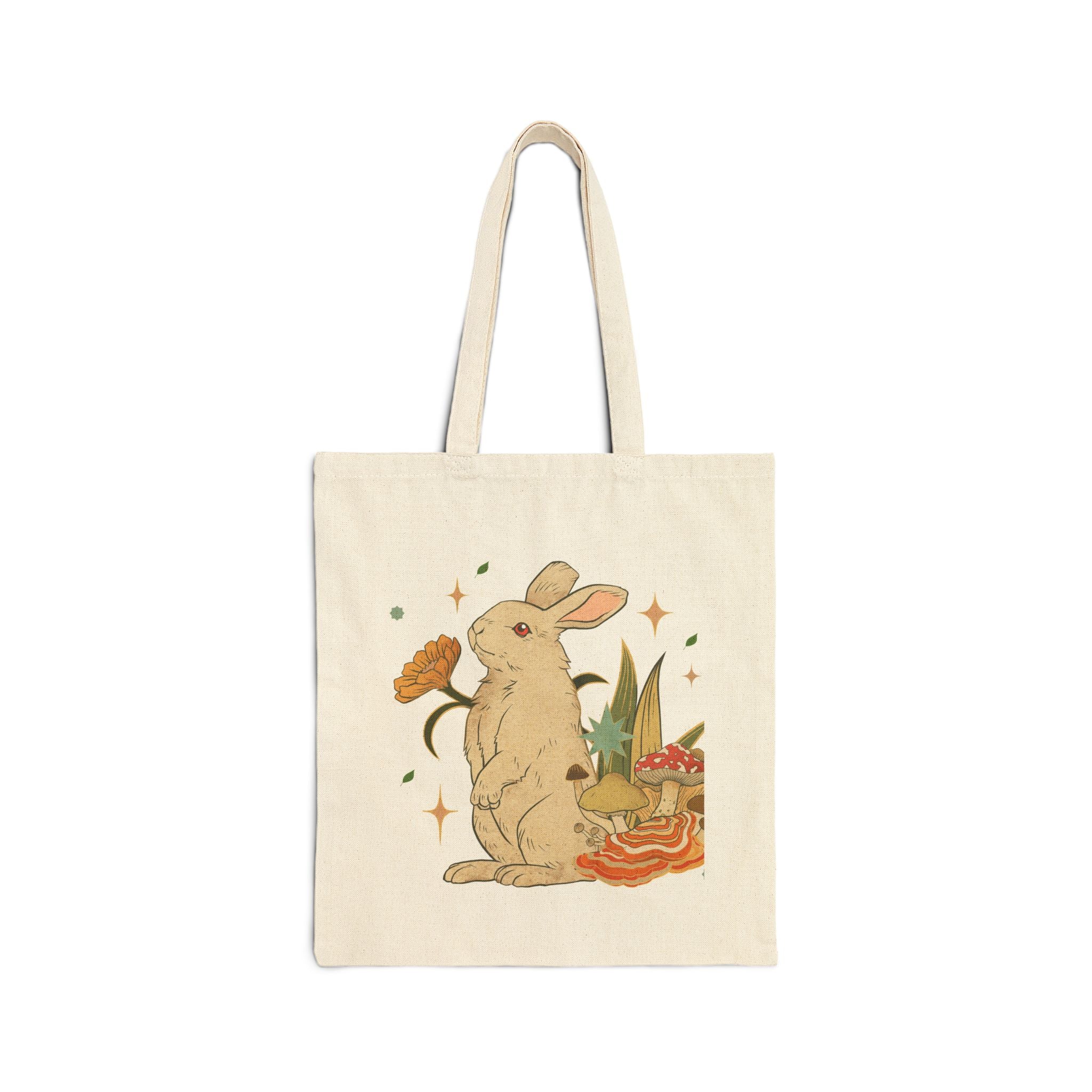 Mystic Bunny Cotton Canvas Tote Bag