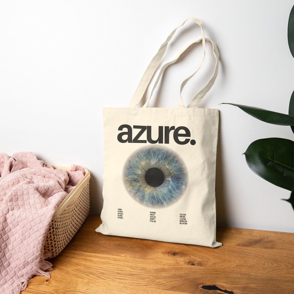Azure Cotton Canvas Tote Bag