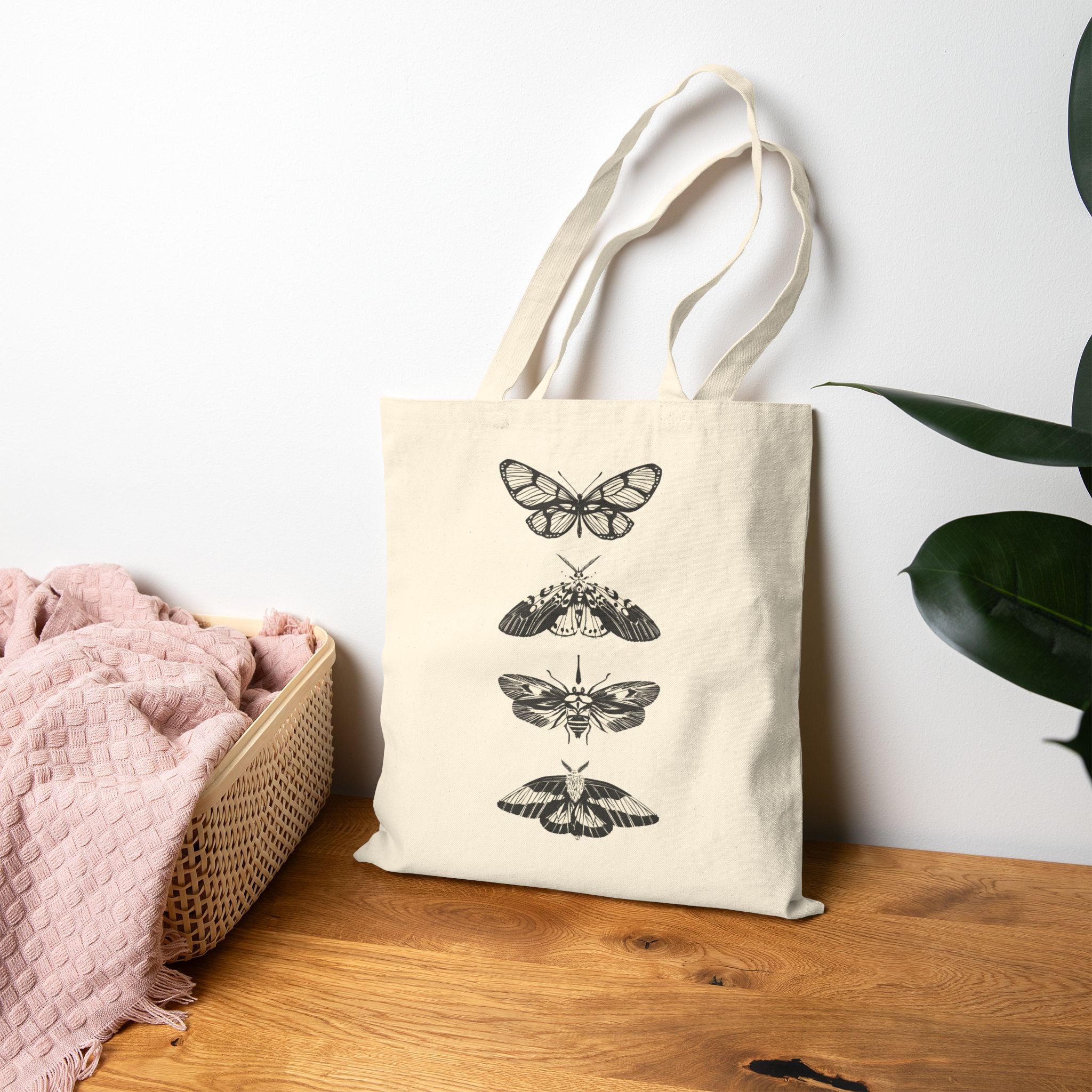 Vintage Wings Cotton Canvas Tote Bag