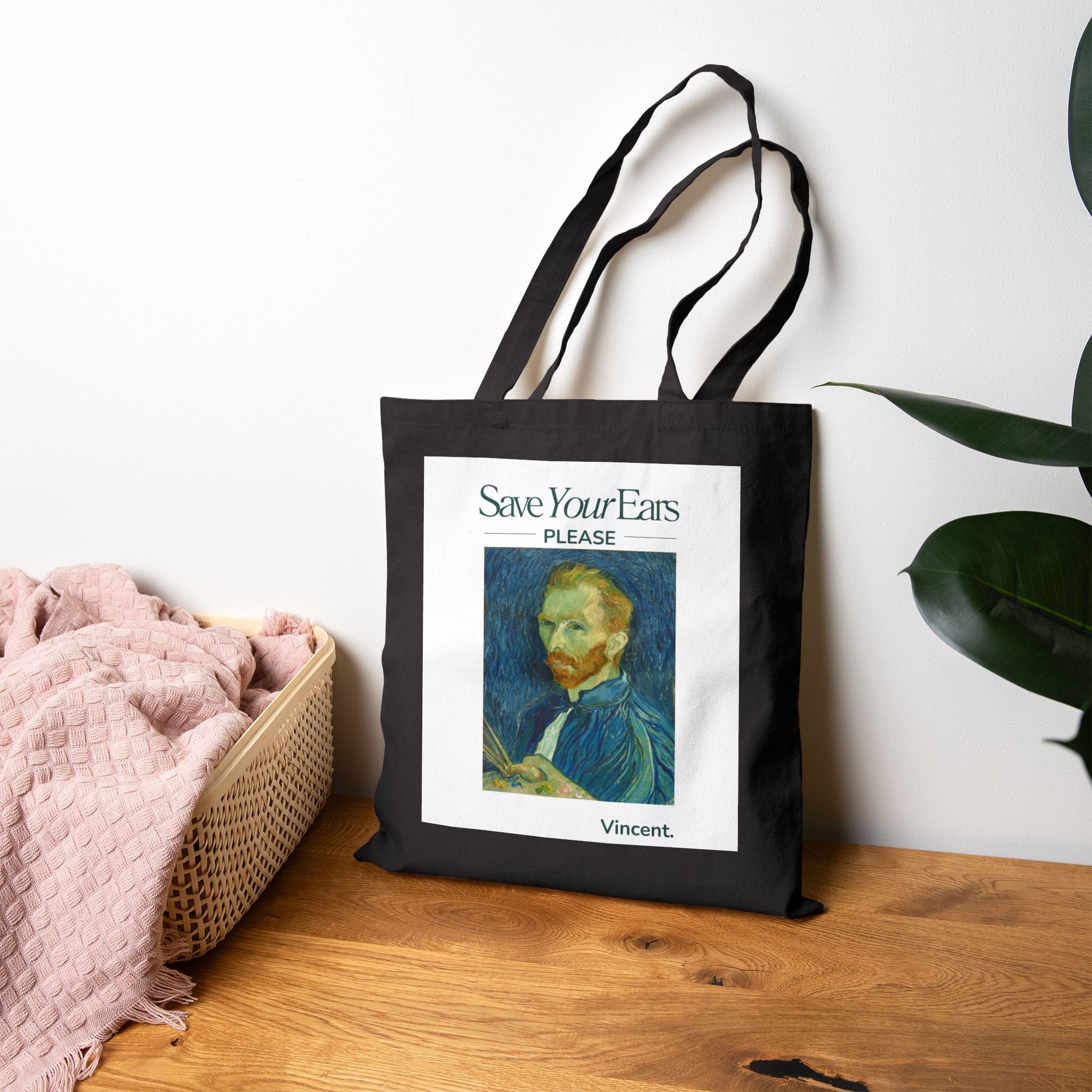Save Your Ears Cotton Canvas Tote Bag