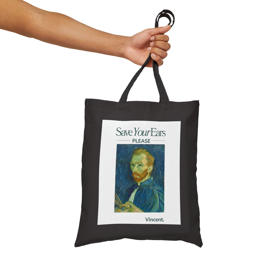 Save Your Ears Cotton Canvas Tote Bag