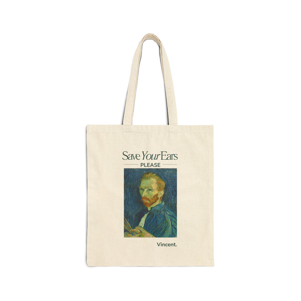 Save Your Ears Cotton Canvas Tote Bag