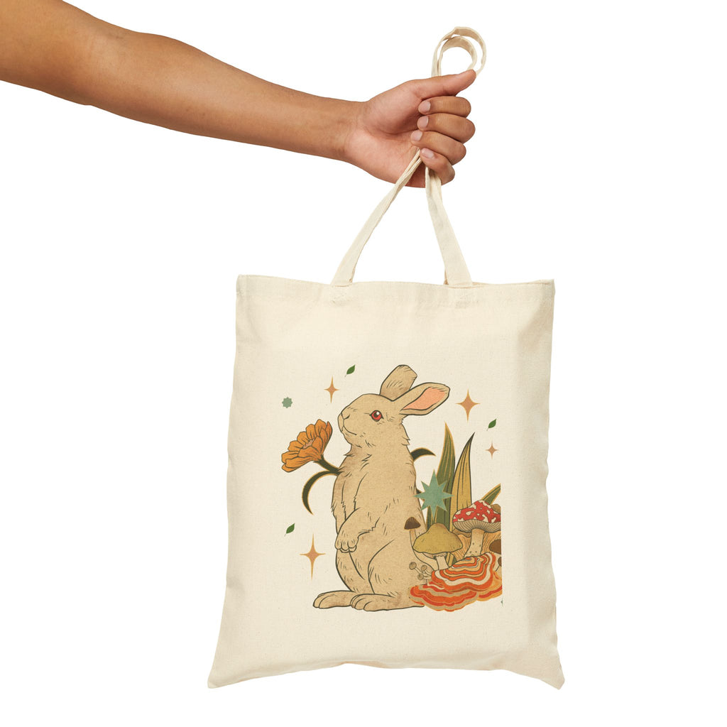 Mystic Bunny Cotton Canvas Tote Bag