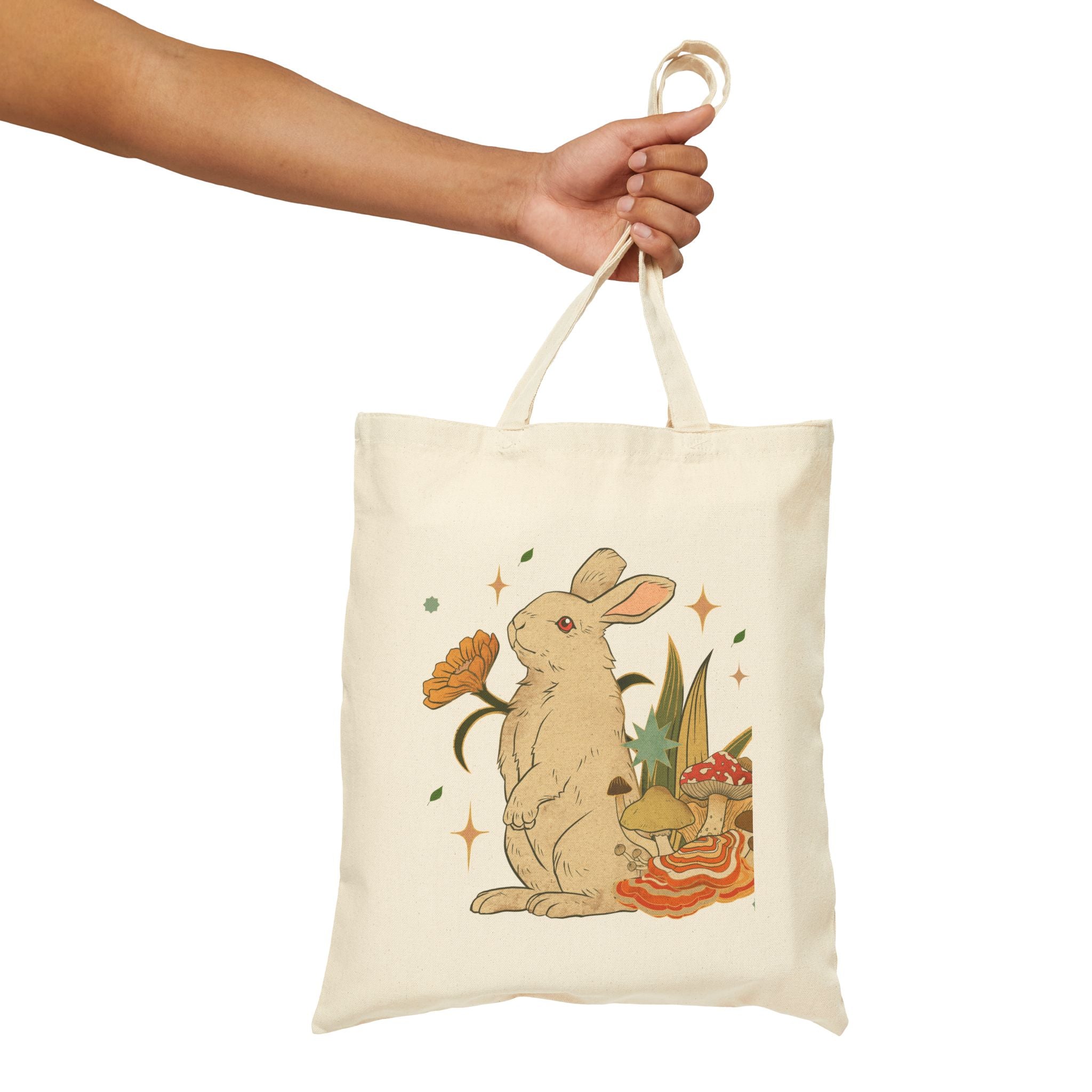 Mystic Bunny Cotton Canvas Tote Bag