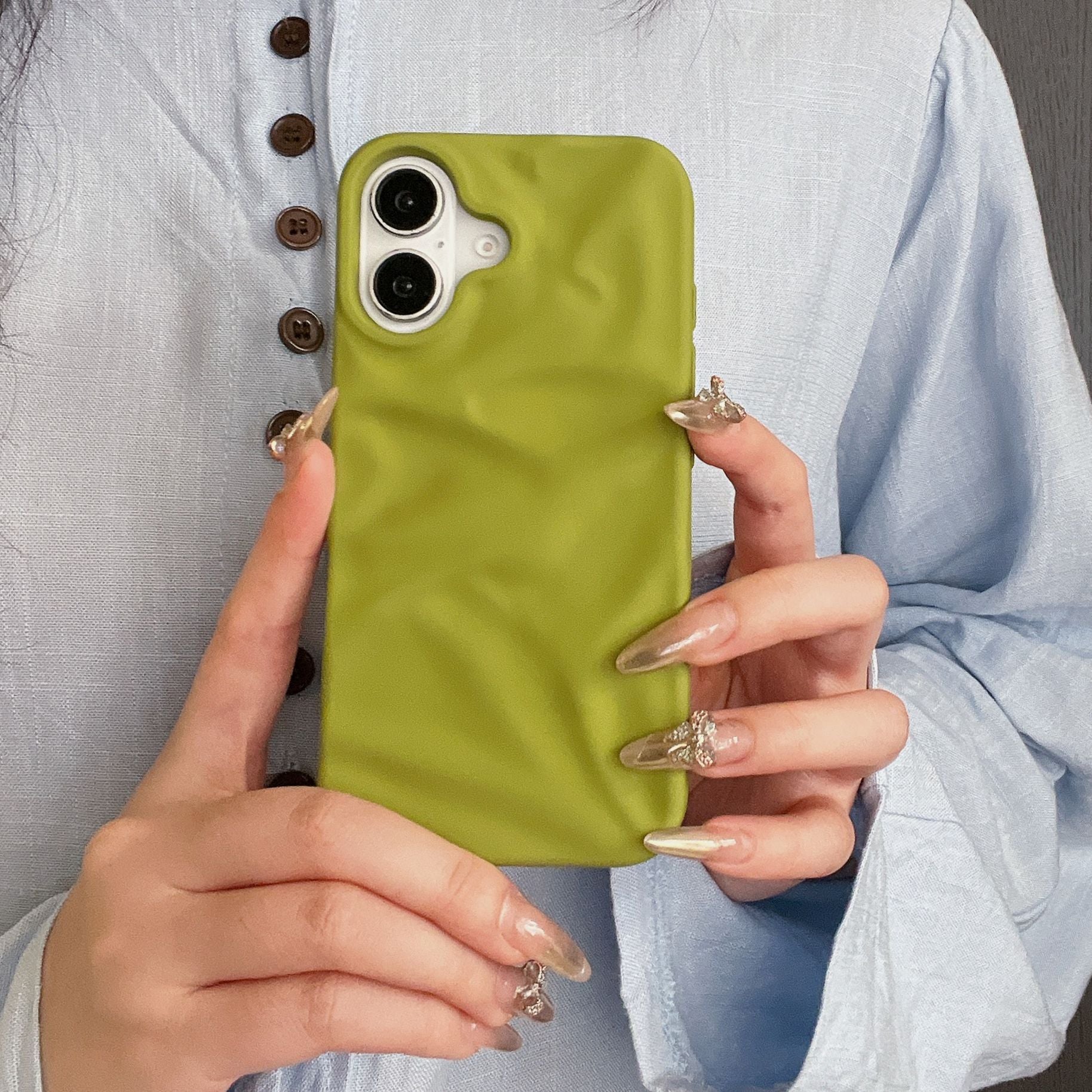 High-Grade Three-dimensional Pleated Pattern New Phone Case