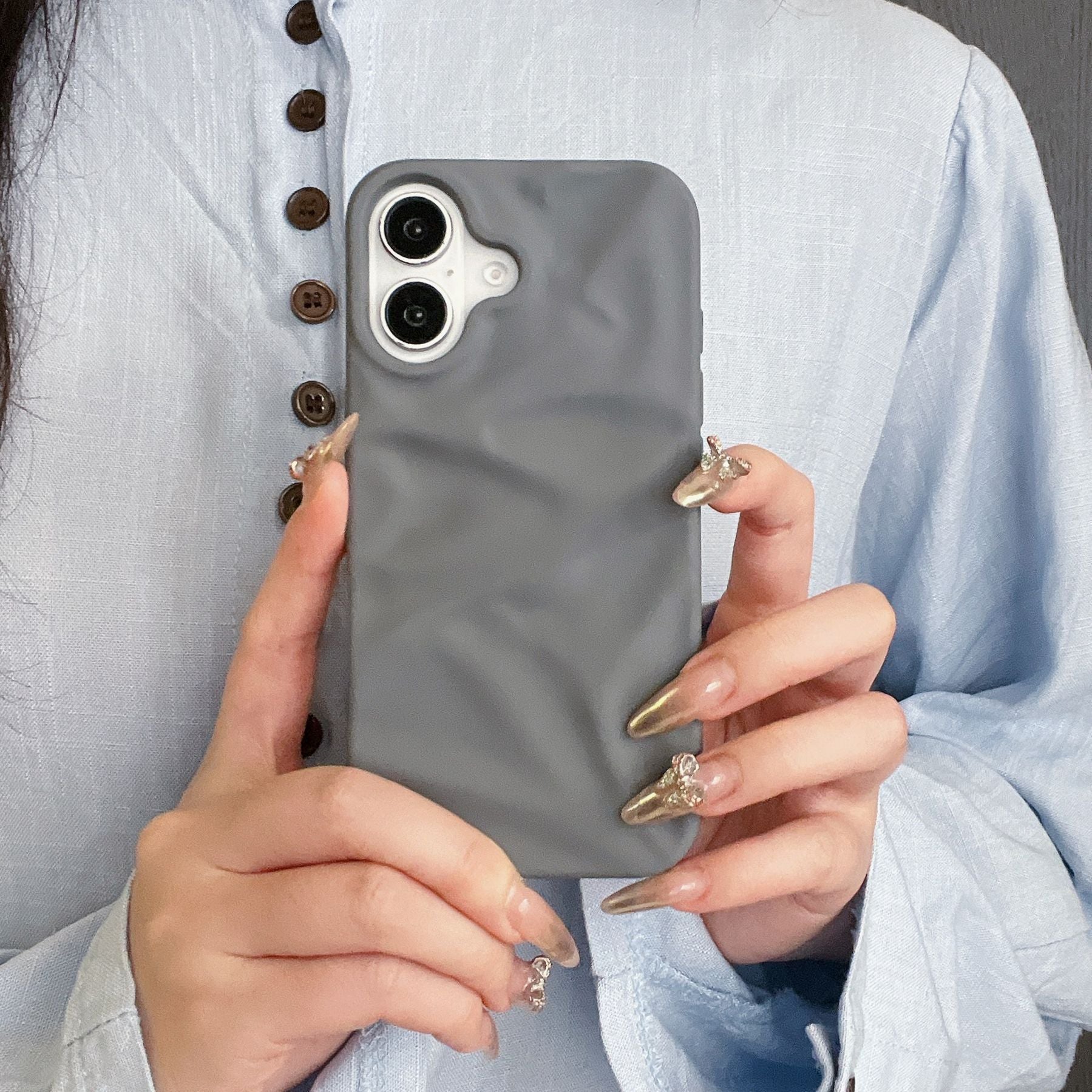 High-Grade Three-dimensional Pleated Pattern New Phone Case