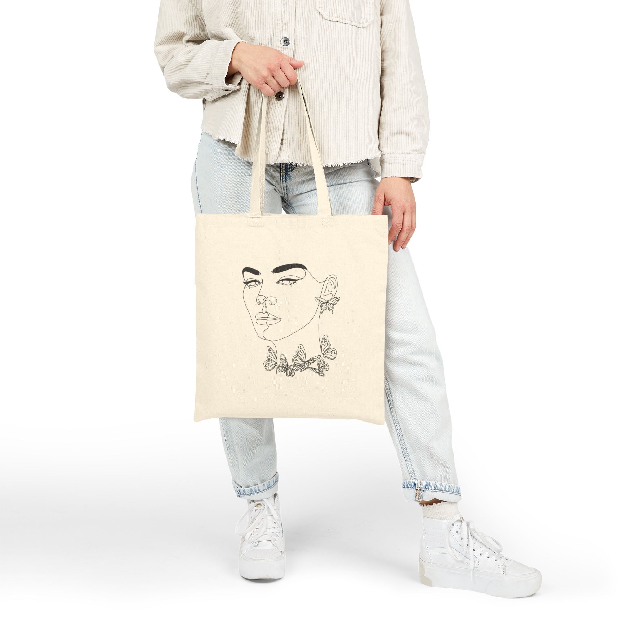 Flower Stories Cotton Canvas Tote Bag