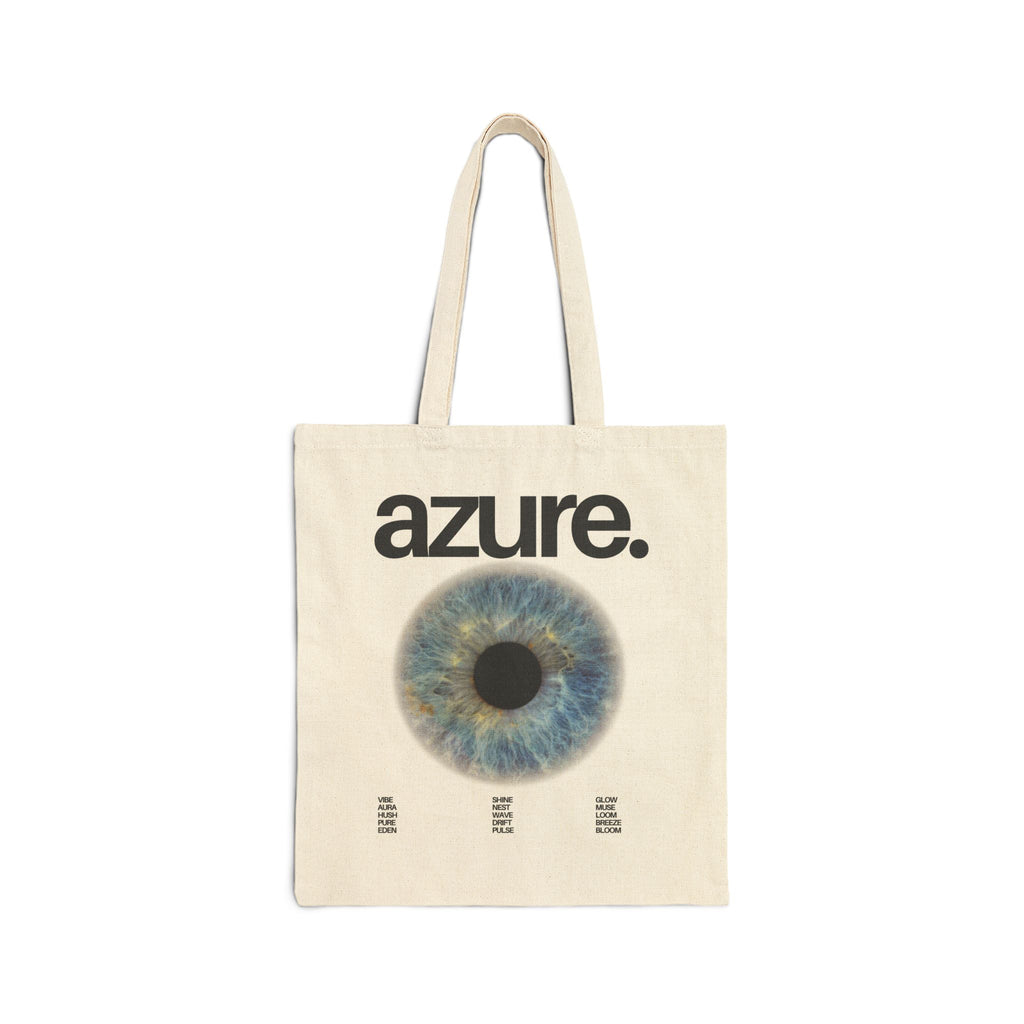 Azure Cotton Canvas Tote Bag