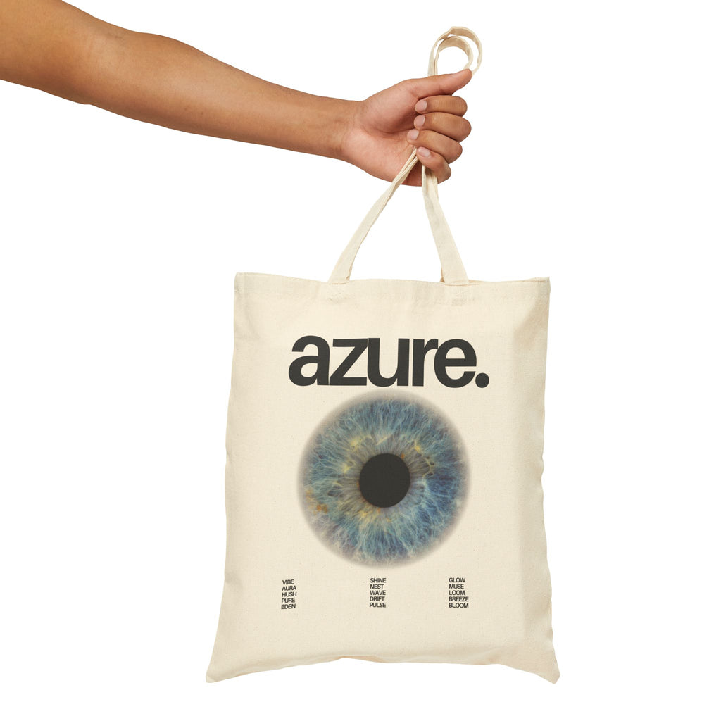 Azure Cotton Canvas Tote Bag