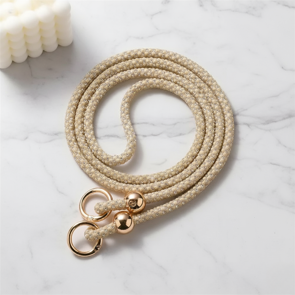 AuraBeads Rhinestones Crossbody Phone Strap