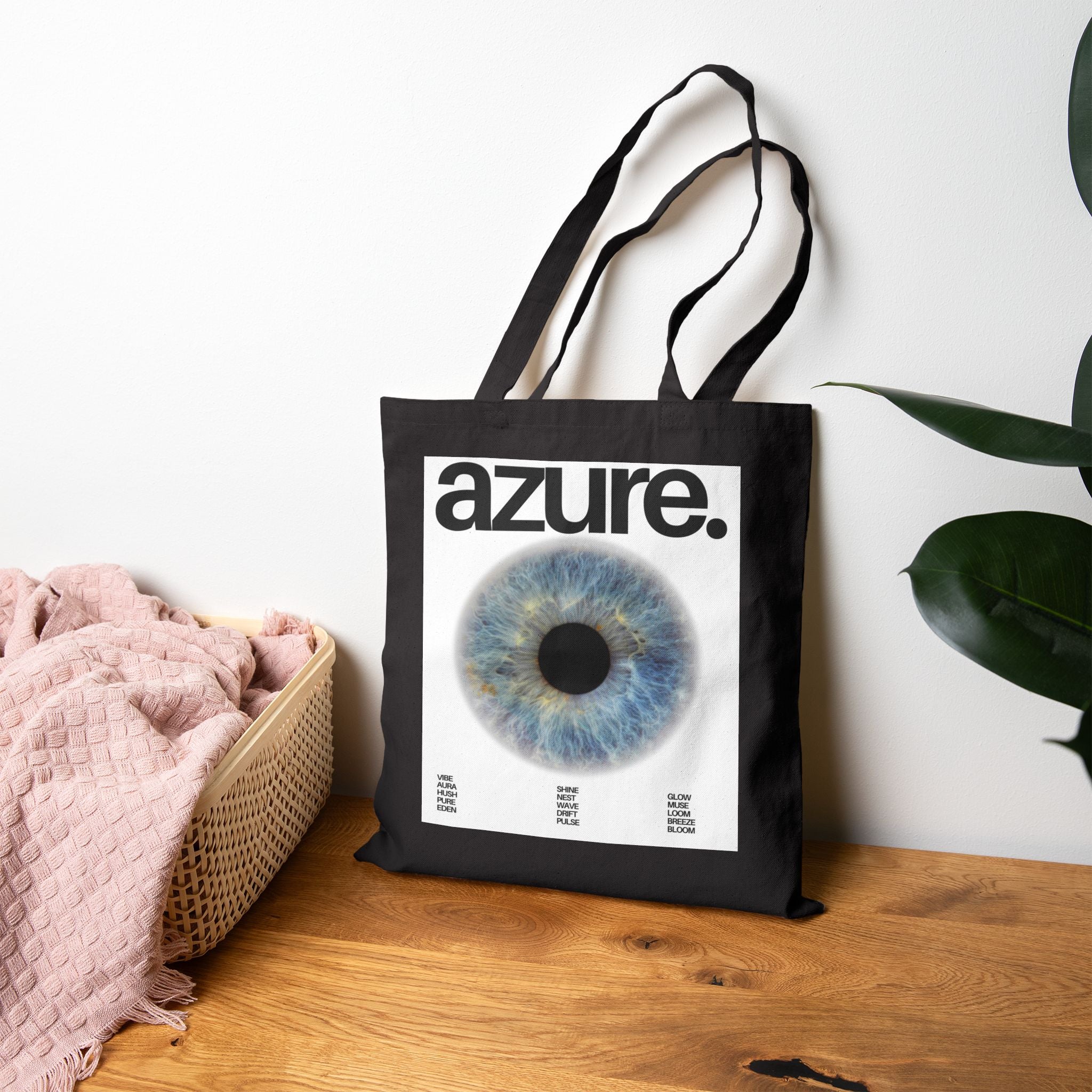 Azure Cotton Canvas Tote Bag