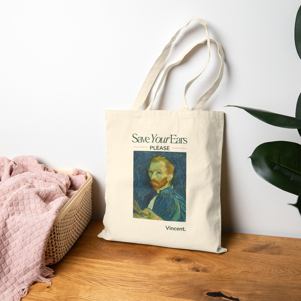 Save Your Ears Cotton Canvas Tote Bag
