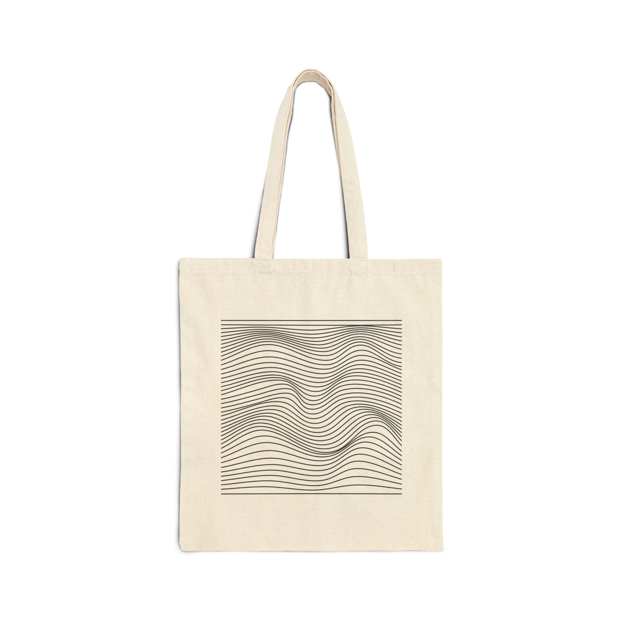 Wavy Cotton Canvas Tote Bag