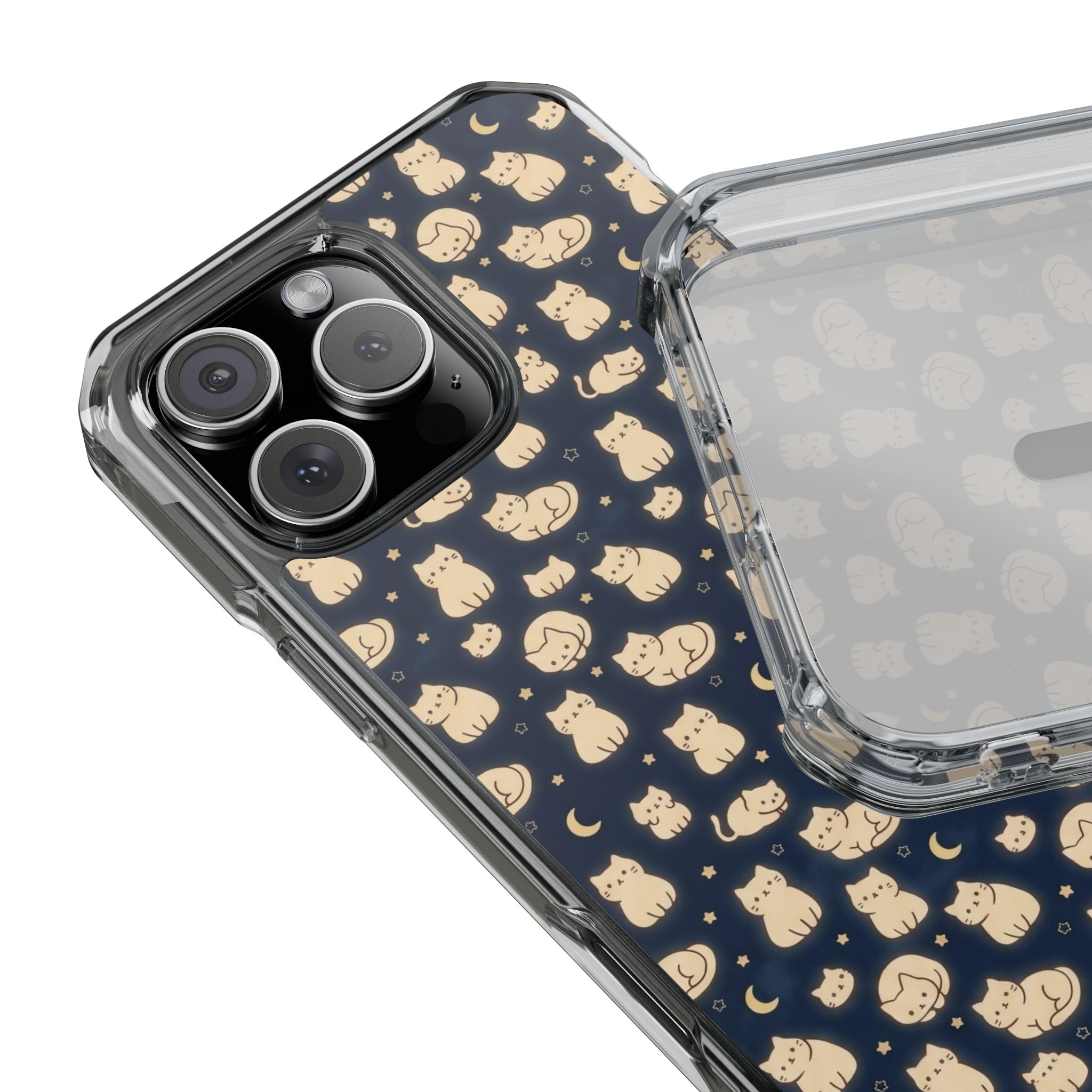Glowy Cat Clear Impact Cases