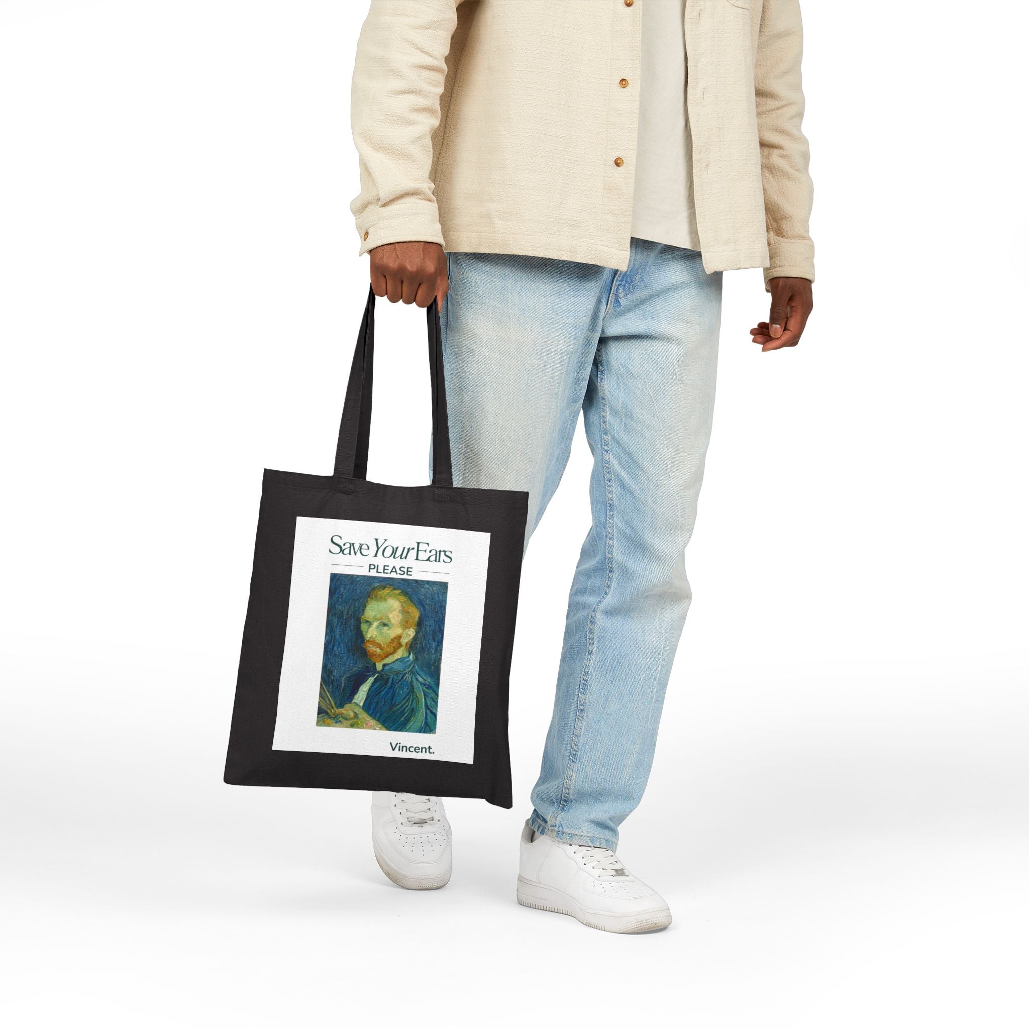 Save Your Ears Cotton Canvas Tote Bag