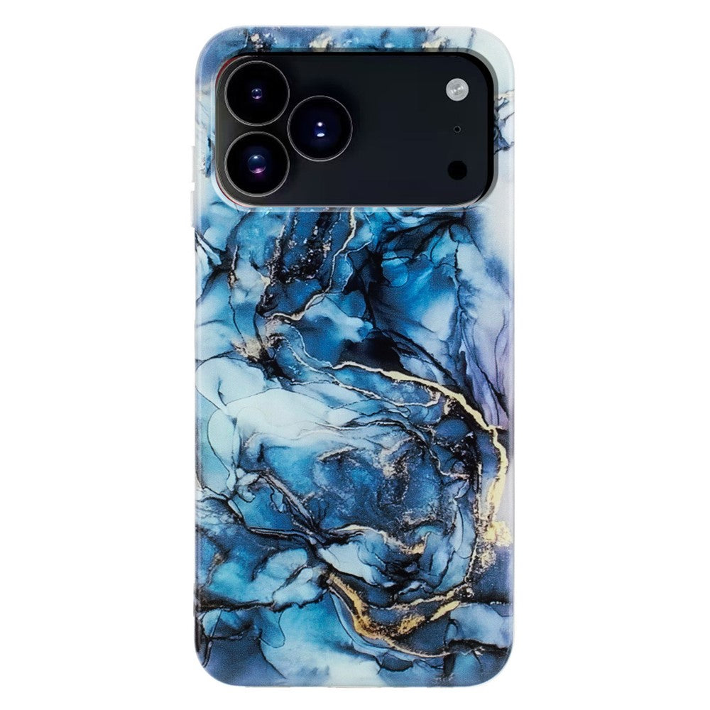For iPhone 17 Pro Case Marble Pattern Painted TPU Phone Back Cover