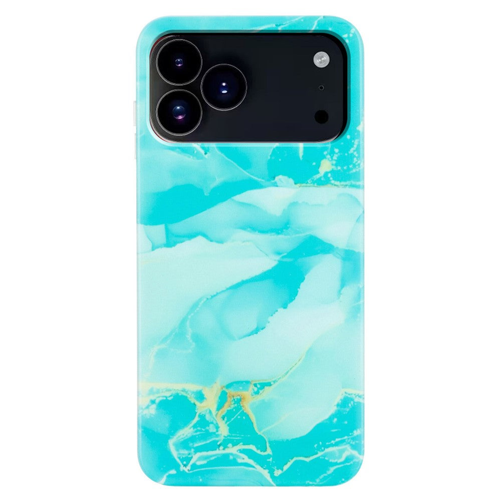For iPhone 17 Pro Case Marble Pattern Painted TPU Phone Back Cover