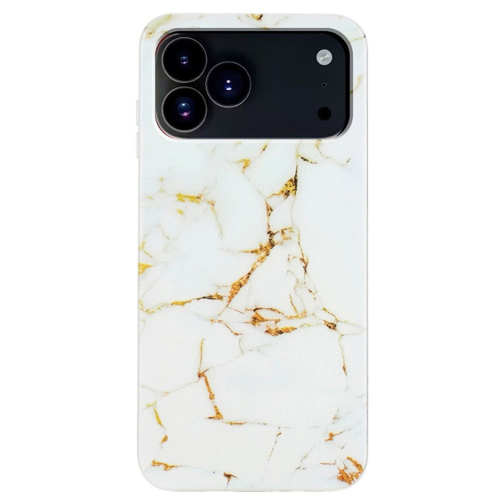 For iPhone 17 Pro Case Marble Pattern Painted TPU Phone Back Cover
