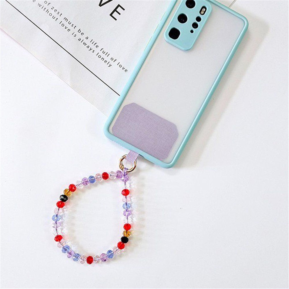 11cm Phone Wrist Strap Beads Bracelet Lanyard Universal Phone Short Strap with Tether Tab