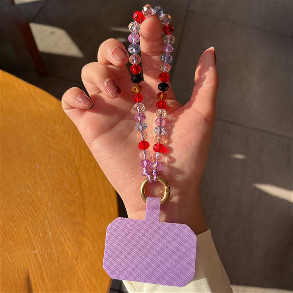 11cm Phone Wrist Strap Beads Bracelet Lanyard Universal Phone Short Strap with Tether Tab