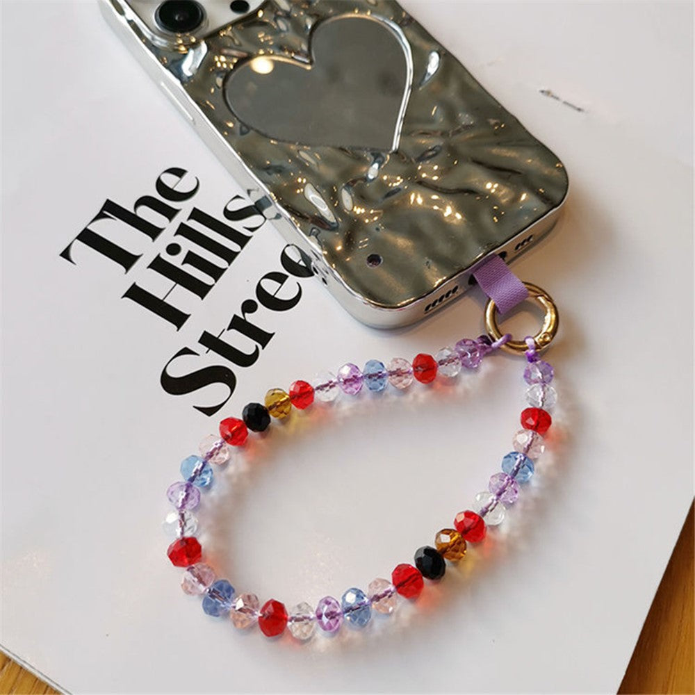 11cm Phone Wrist Strap Beads Bracelet Lanyard Universal Phone Short Strap with Tether Tab