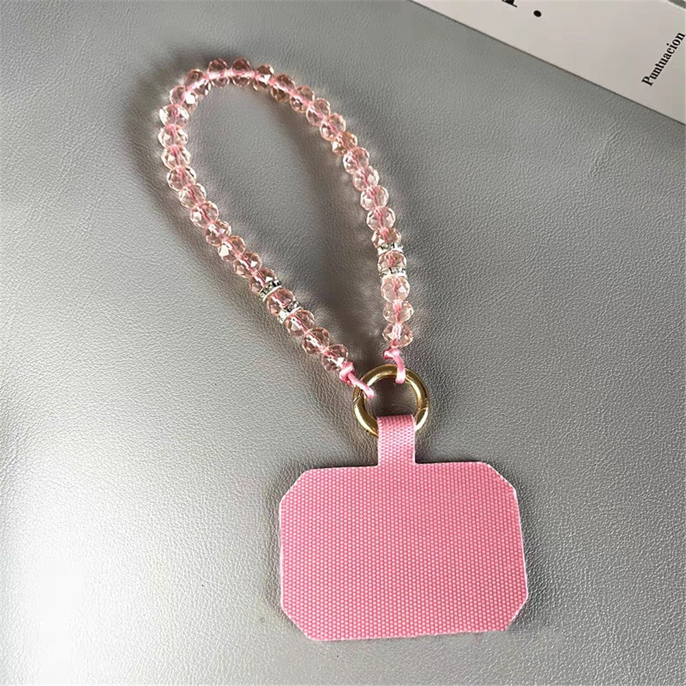 11cm Phone Wrist Strap Beads Bracelet Lanyard Universal Phone Short Strap with Tether Tab