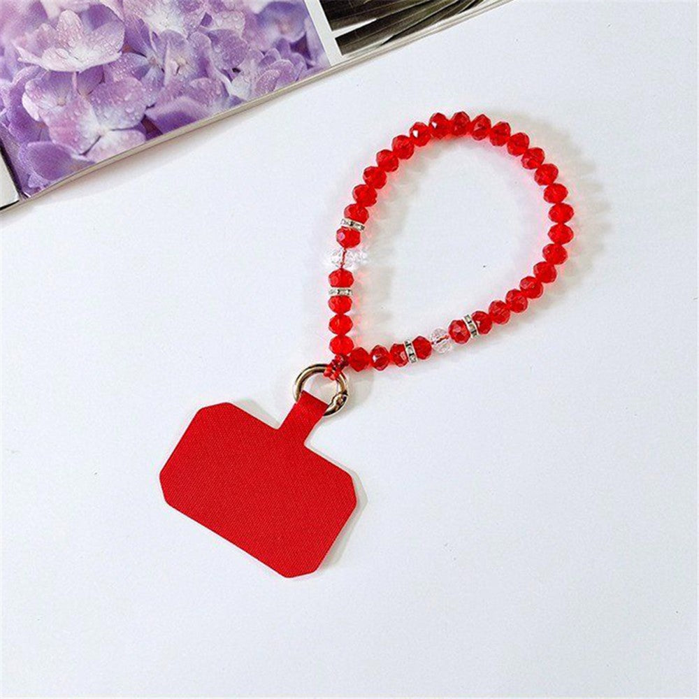 11cm Phone Wrist Strap Beads Bracelet Lanyard Universal Phone Short Strap with Tether Tab