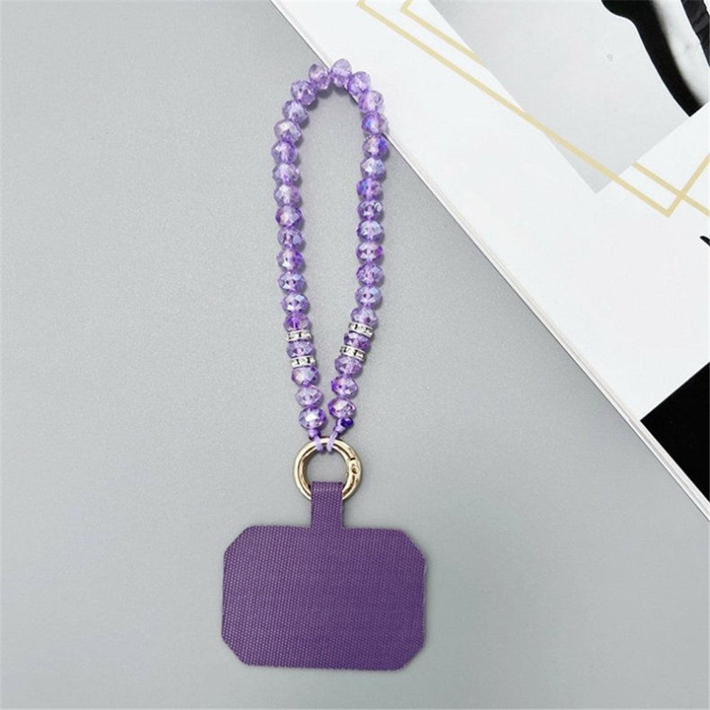 11cm Phone Wrist Strap Beads Bracelet Lanyard Universal Phone Short Strap with Tether Tab