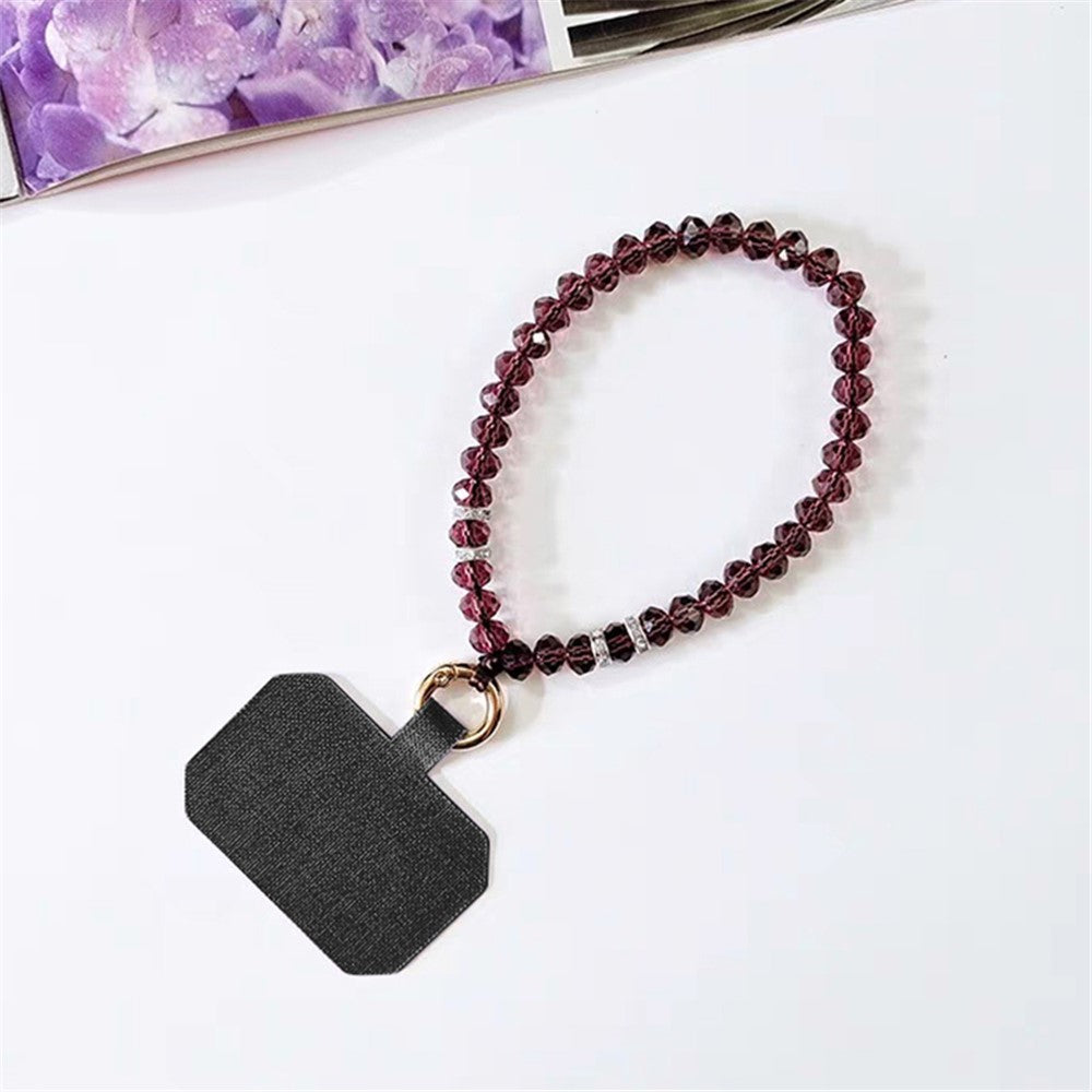 11cm Phone Wrist Strap Beads Bracelet Lanyard Universal Phone Short Strap with Tether Tab