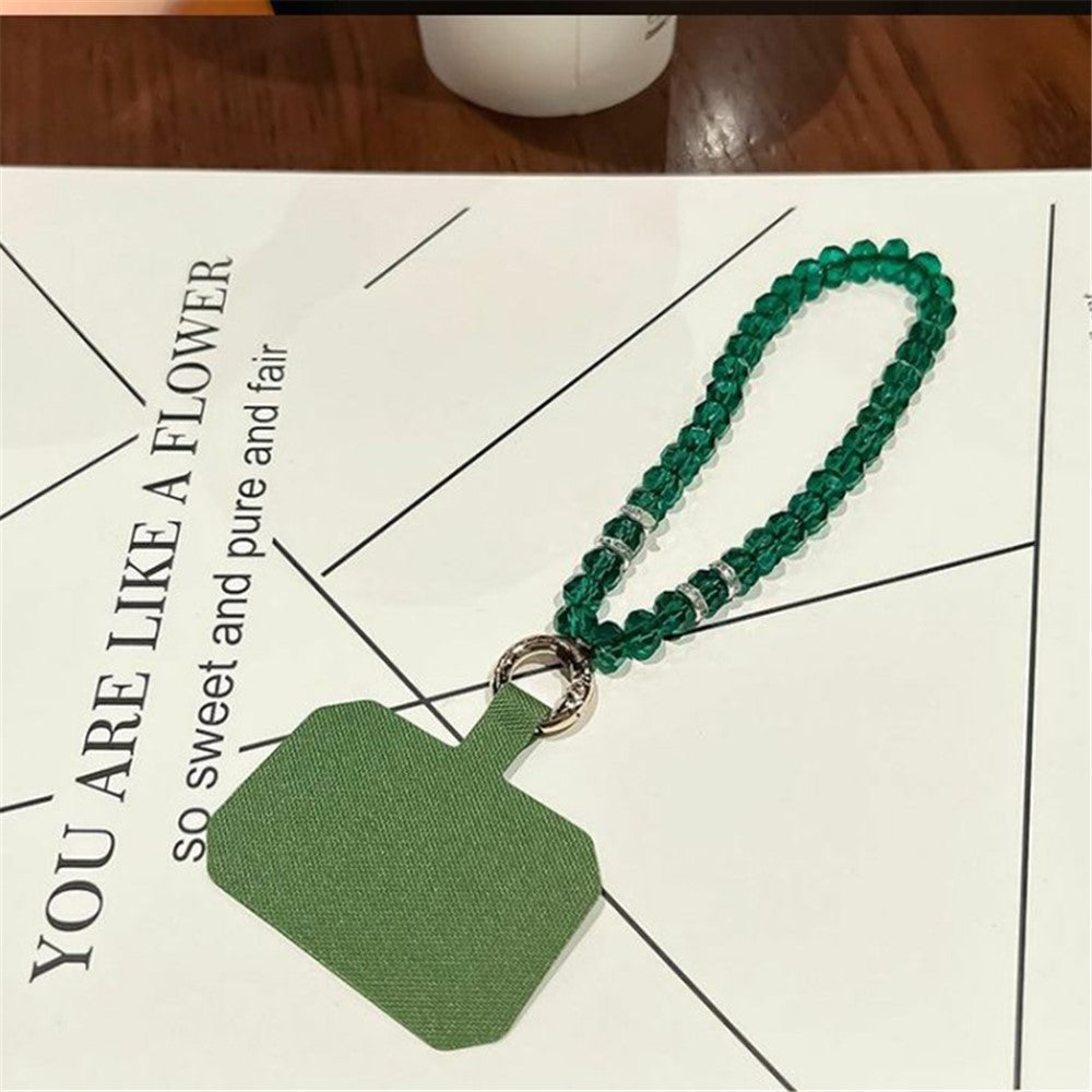 11cm Phone Wrist Strap Beads Bracelet Lanyard Universal Phone Short Strap with Tether Tab