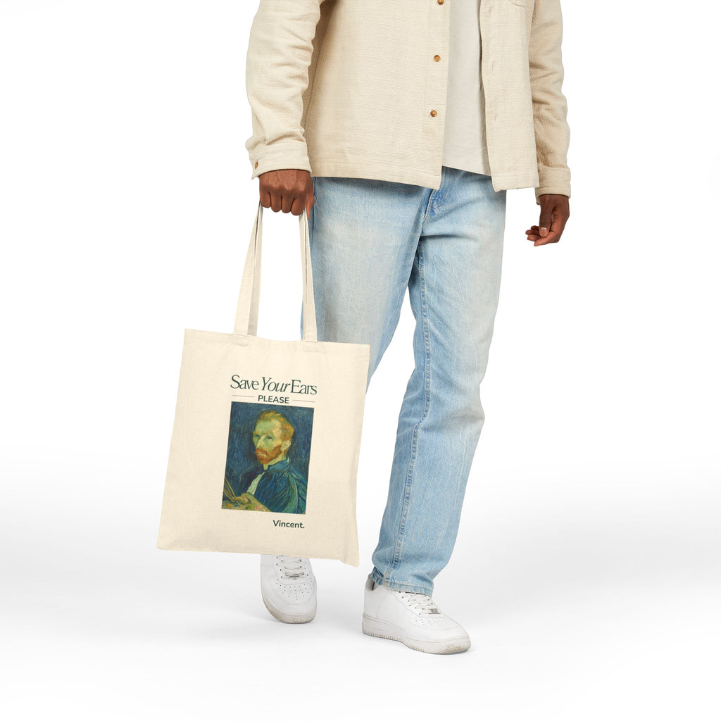 Save Your Ears Cotton Canvas Tote Bag