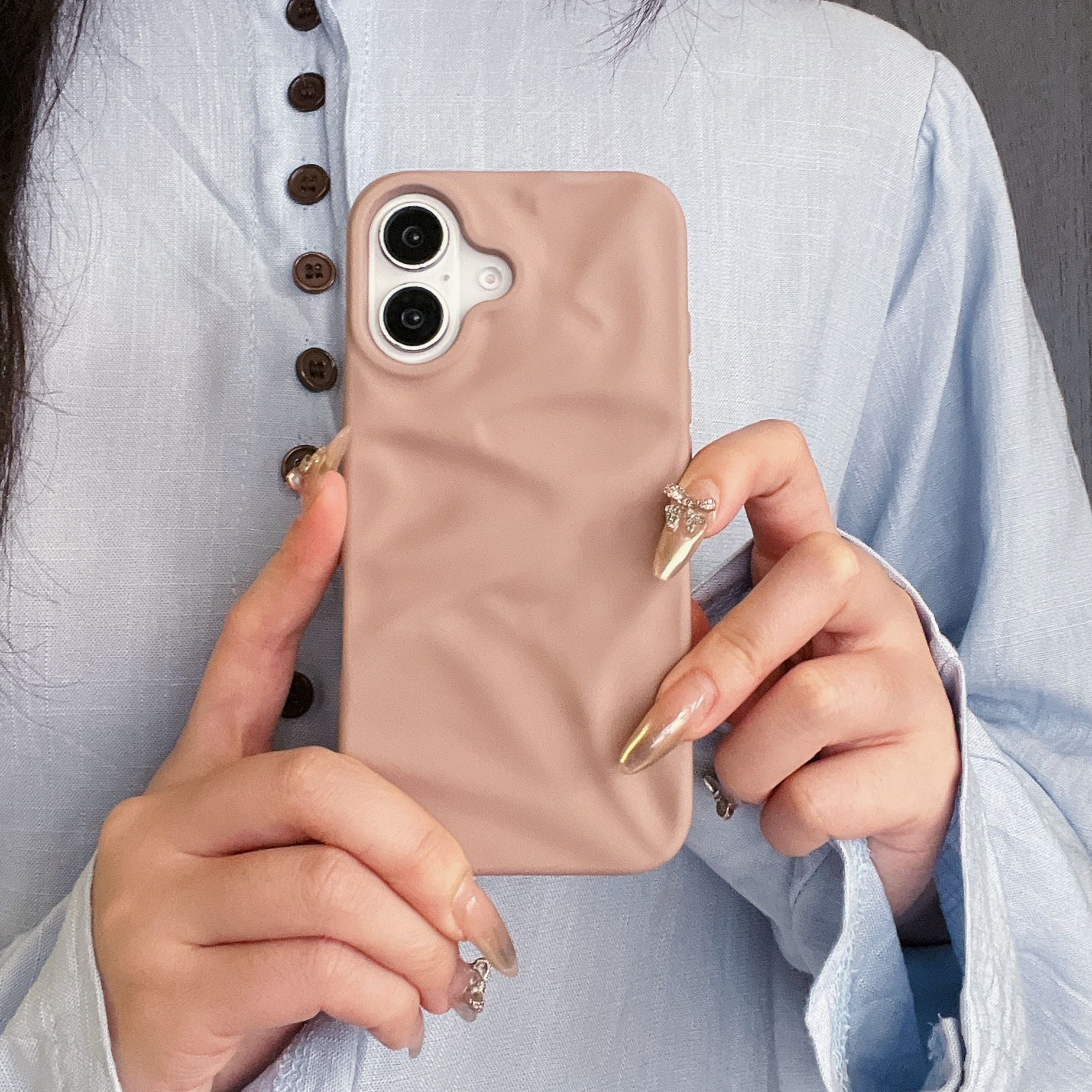 High-Grade Three-dimensional Pleated Pattern New Phone Case