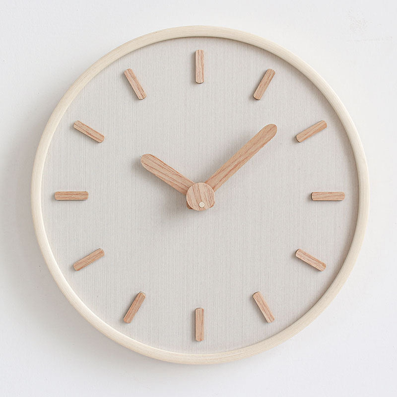 Nordic Serenity Natural Wooden Wall Clock