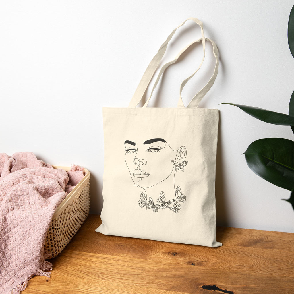 Flower Stories Cotton Canvas Tote Bag