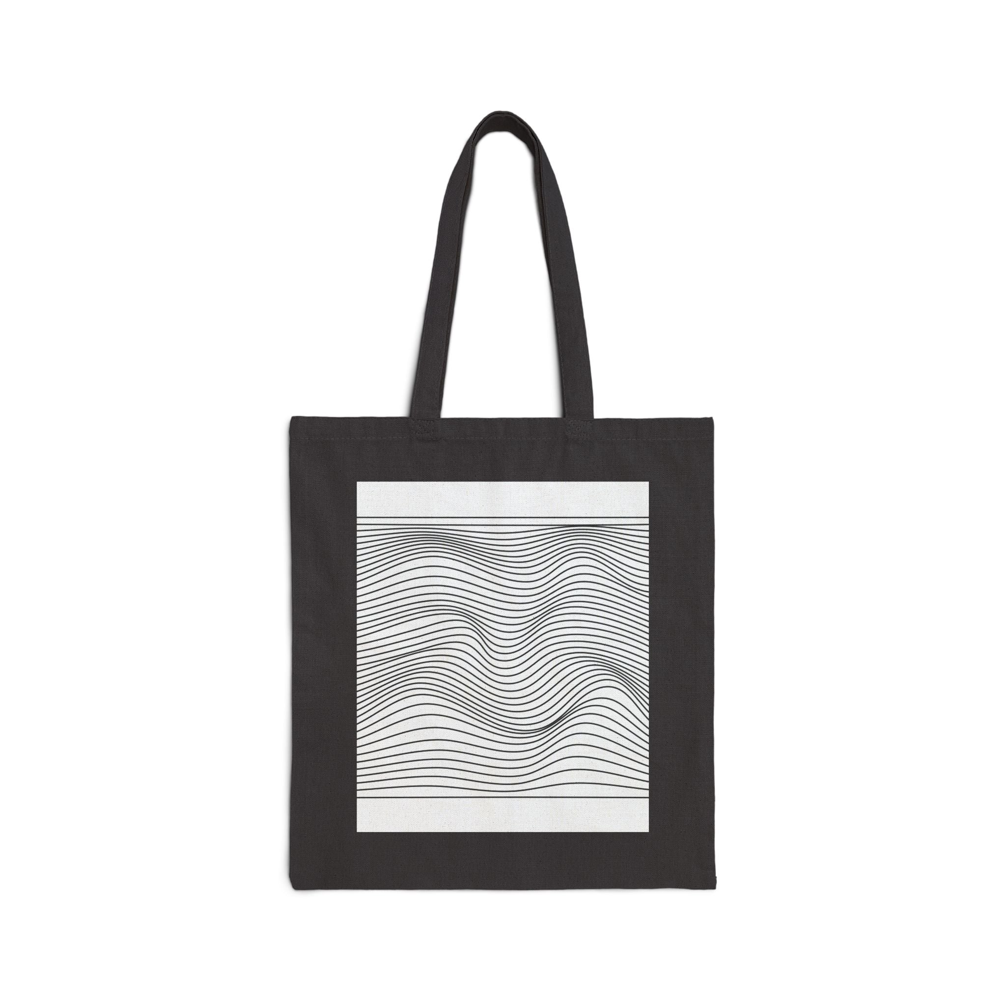 Wavy Cotton Canvas Tote Bag