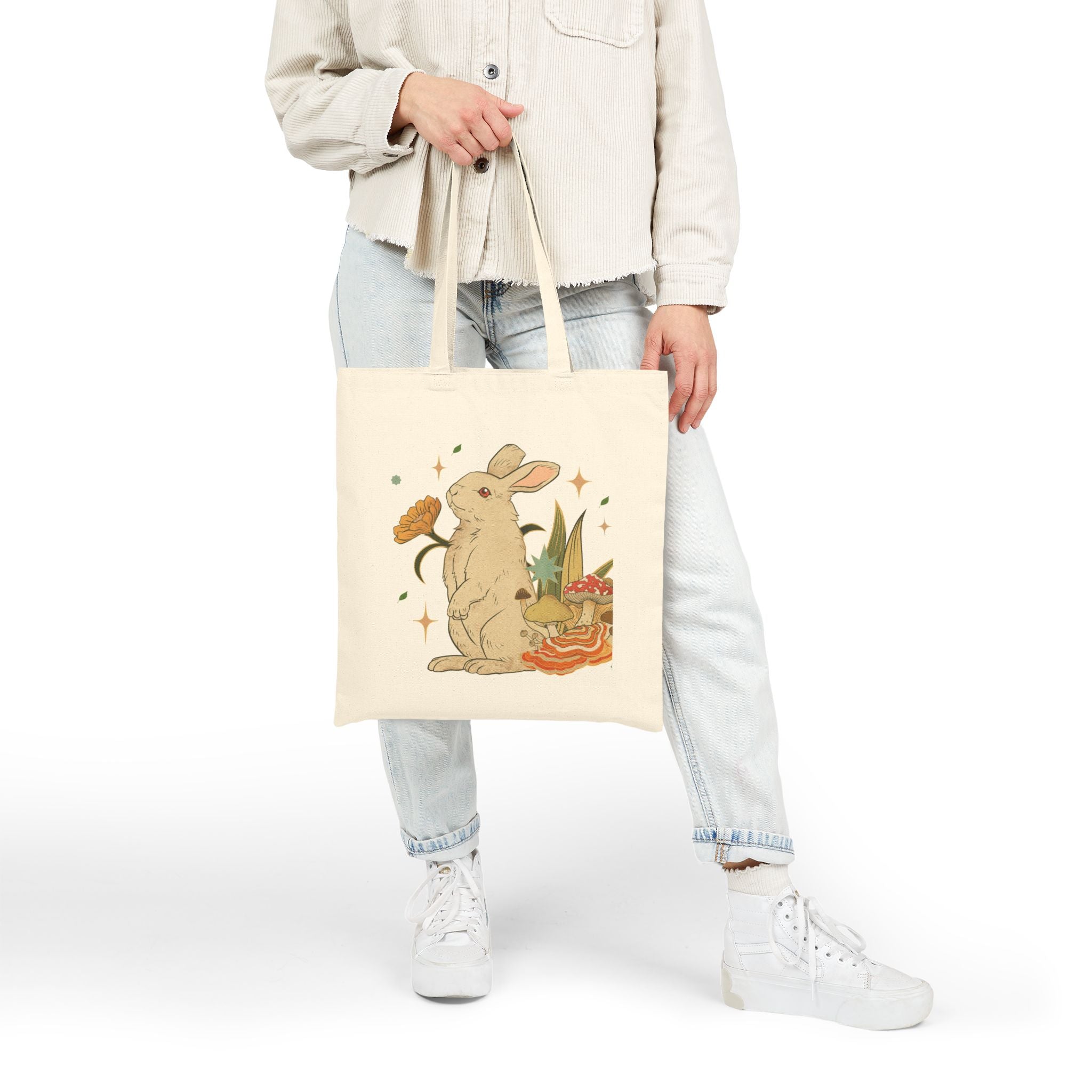 Mystic Bunny Cotton Canvas Tote Bag