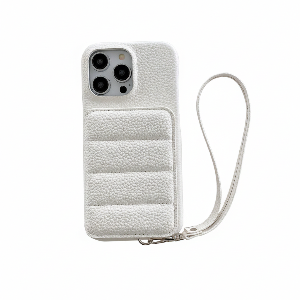 PU Leather Wallet Phone Case with Wrist Strap – Premium Edition