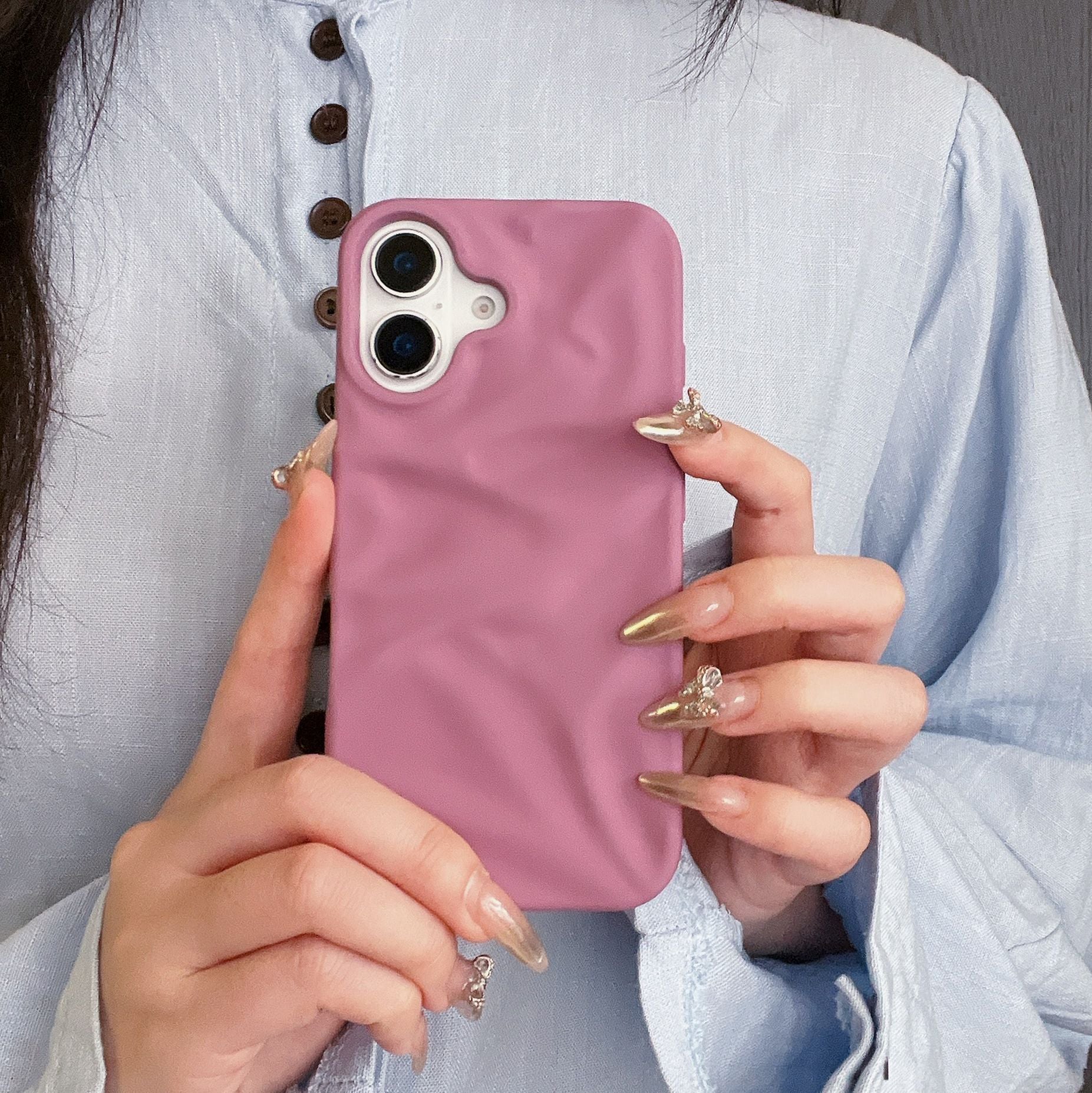 High-Grade Three-dimensional Pleated Pattern New Phone Case