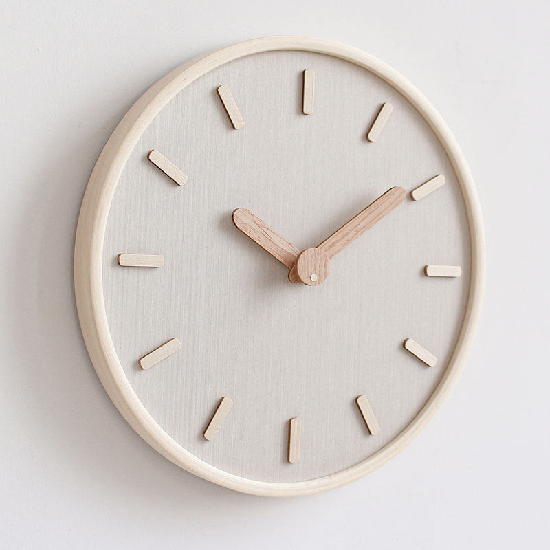 Nordic Serenity Natural Wooden Wall Clock