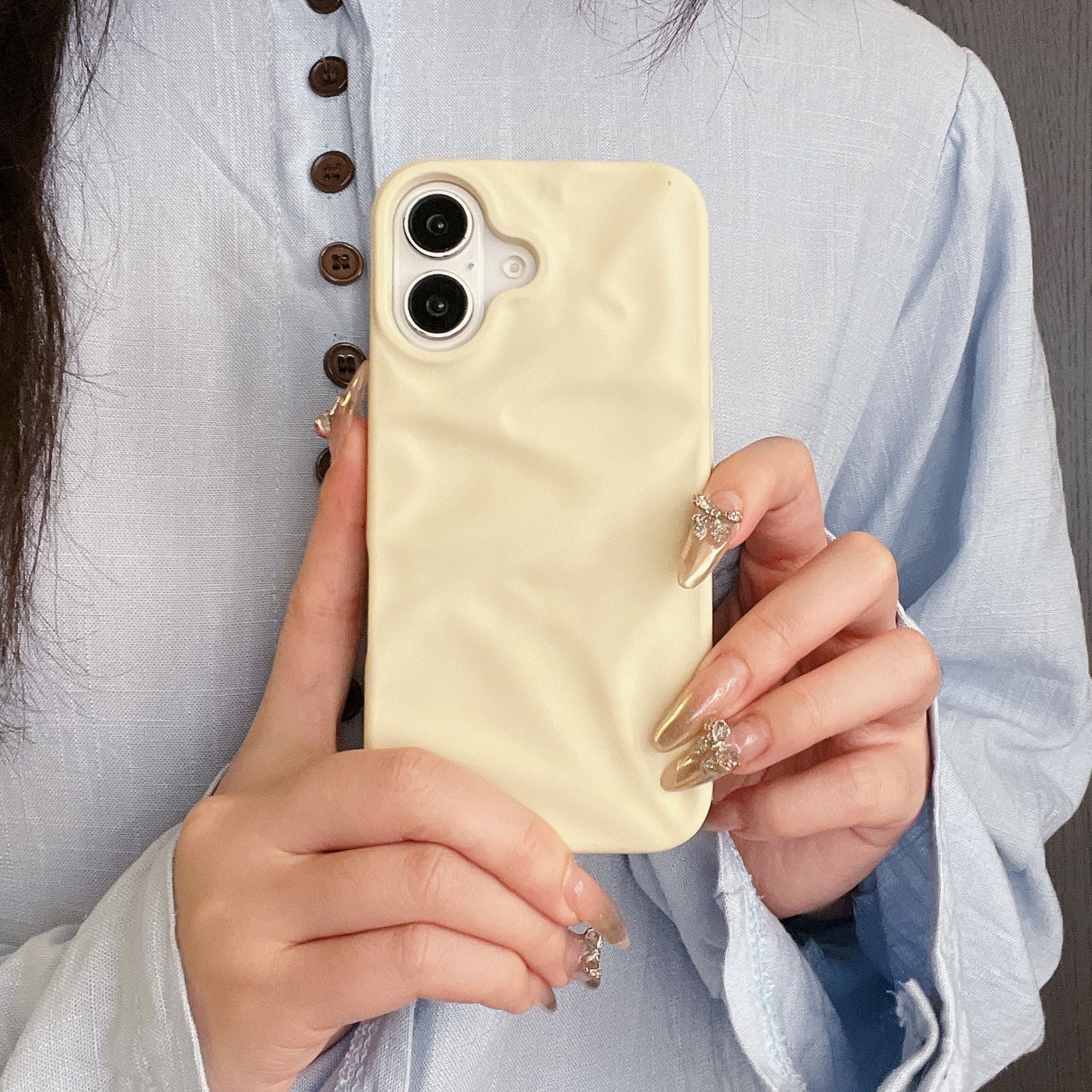 High-Grade Three-dimensional Pleated Pattern New Phone Case