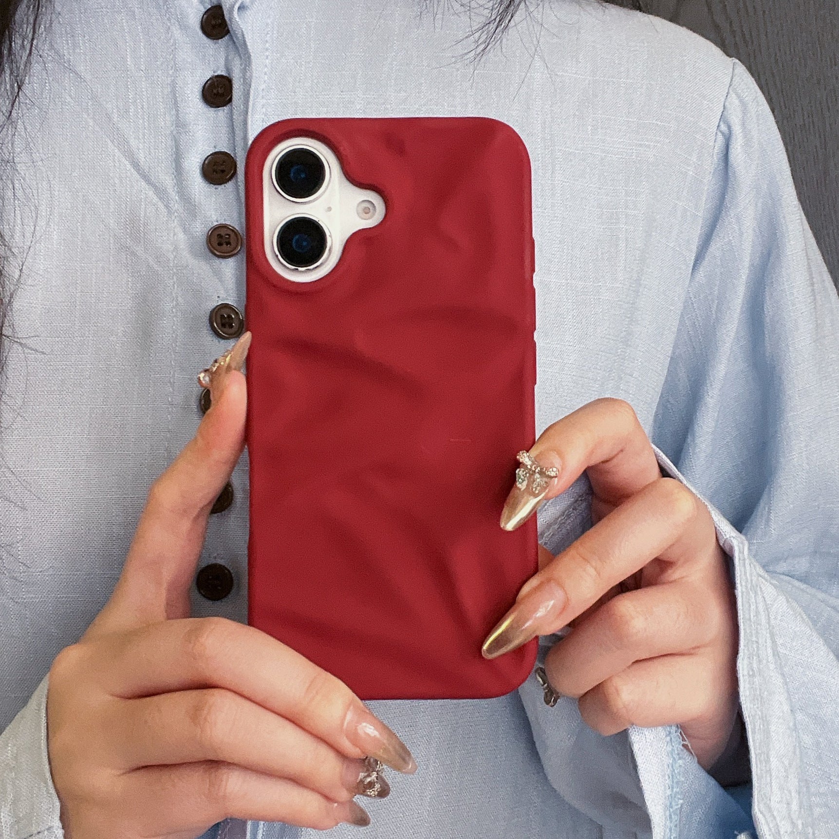 High-Grade Three-dimensional Pleated Pattern New Phone Case